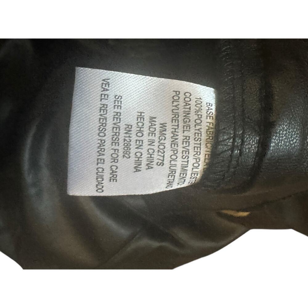 Madden NYC junior Black Faux Leather Jogger Pants Black L - Picture 9 of 10